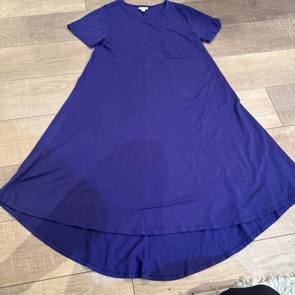 LULAROE WOMENS SMALL PURPLE T SHIRT DRESS - Picture 2 of 6